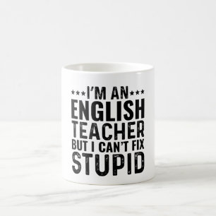 Ik ben leraar Engels, maar ik kan niets stoms repa Koffiemok