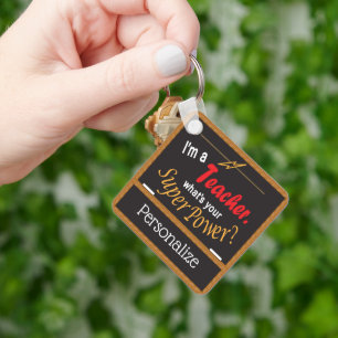 Ik ben leraar, wat is je Superpower? ❤ Sleutelhanger