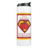 Ik ben leraar... Wat is je Superpower? Thermosbeker (Gedraaid links)