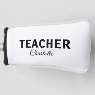 Ik ben lerarenschool Collegeadd jouw naam sms simp Golfheadcover