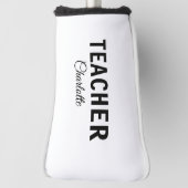 Ik ben lerarenschool Collegeadd jouw naam sms simp Golfheadcover (Draai 90)