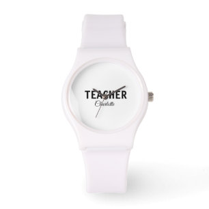 Ik ben lerarenschool Collegeadd jouw naam sms simp Horloge