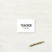 Ik ben lerarenschool Collegeadd jouw naam sms simp Post-it® Notes (Op bureau)