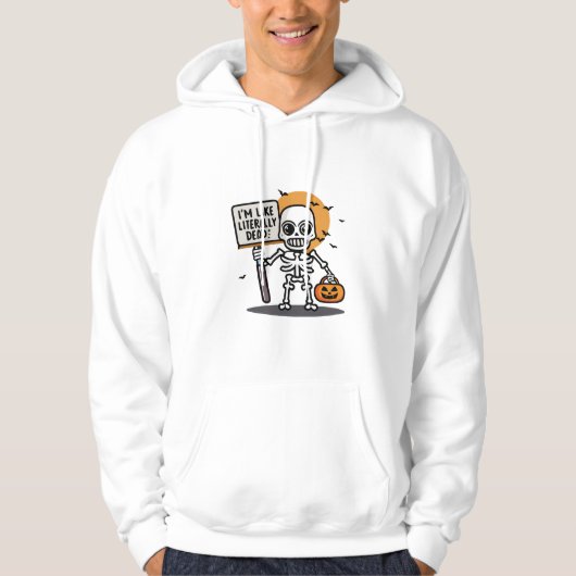 Ik ben letterlijk dood, spooktacular fun Halloween Hoodie (Voorkant)