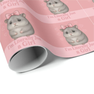 Ik ben letterlijk gewoon een droevig meisje hamste cadeaupapier