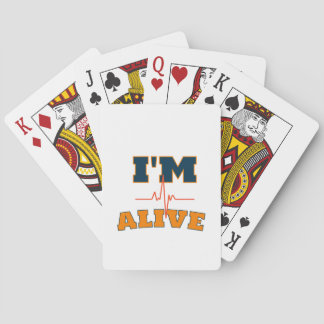 Ik ben levendig Grappige quote boodschappentas Pokerkaarten