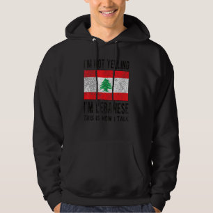 Ik ben Libanese Libanese vlag Libanese Roo Hoodie