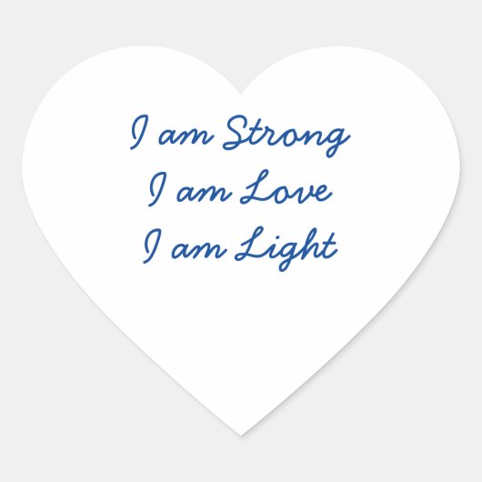 Ik ben Licht hart sticker (Voorkant)