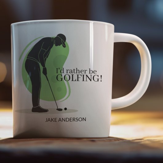"Ik ben liever aan het GOLFEN!" Koffiemok