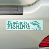 Ik ben liever GEVIST auto bumper sticker (Op auto)