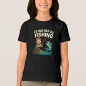 Ik ben liever Gevist Cartoon Design Tri-Blend Shirt (Voorkant)