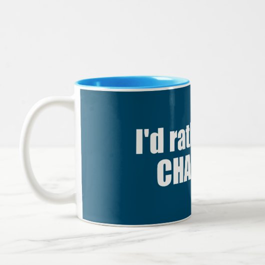 Ik ben liever in Chamonix Frankrijk Tweekleurige Koffiemok (Links)