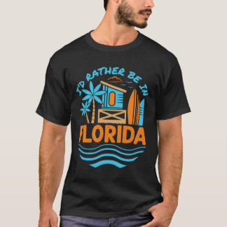 Ik ben liever in Florida Holiday Souvenir Beach S T-shirt