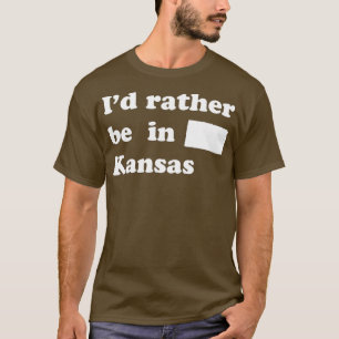 Ik ben liever in Kansas voor Kansans T-shirt