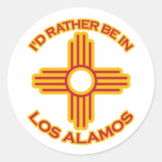Ik ben liever in Los Alamos Ronde Sticker