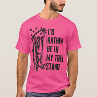 Ik ben liever in mijn boomhut Camo herten op jacht T-shirt