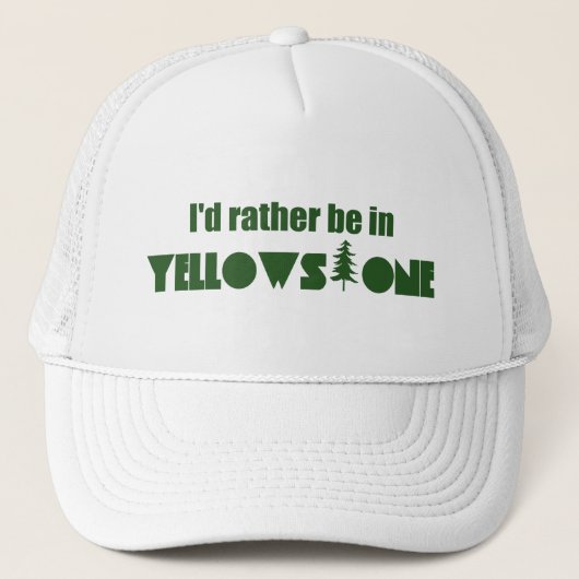 Ik ben liever in Yellowstone National Park Trucker Pet (Voorkant)