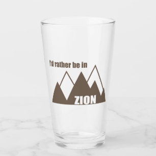 Ik ben liever in Zion National Park Utah Mountain Glas