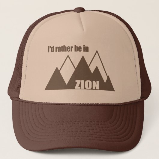 Ik ben liever in Zion National Park Utah Mountain Trucker Pet (Voorkant)