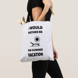 Ik ben liever op zomervakantie draagtas
