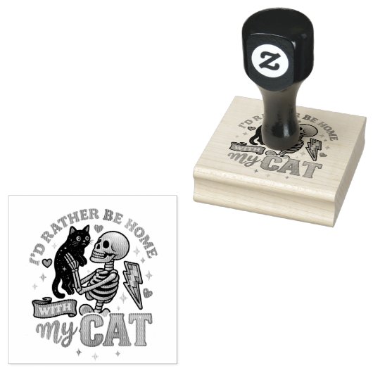 Ik ben liever thuis... 	rubberstempel (Gestempeld)