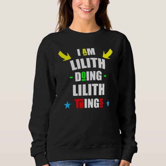 Ik ben Lilith die Lilith dingen doet Cool Christma Trui (Voorkant)