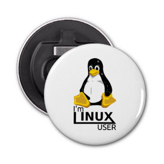 Ik ben Linux-gebruiker Button Flesopener