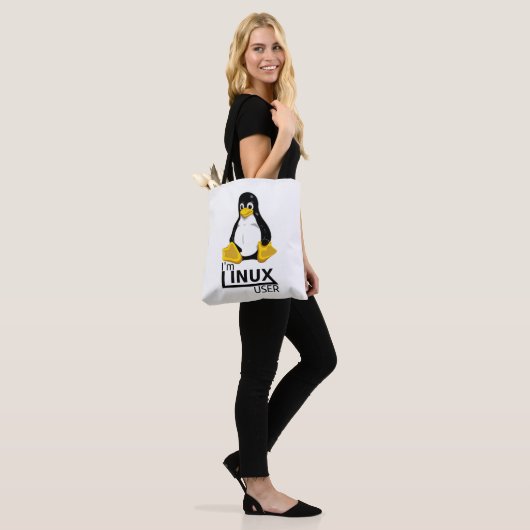 Ik ben Linux-gebruiker Draagtas (Op model)