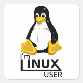 Ik ben Linux-gebruiker Vierkante Sticker