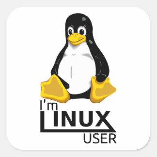 Ik ben Linux-gebruiker Vierkante Sticker