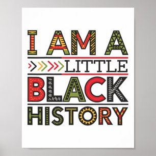 Ik ben Little Black History Month Afro-Amerikaanse Poster