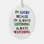 Ik ben Lucky Keramisch Ornament (Rechts)