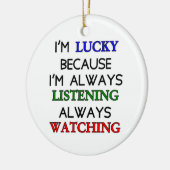 Ik ben Lucky Keramisch Ornament (Links)