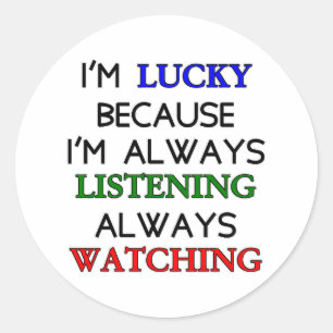 Ik ben Lucky Ronde Sticker