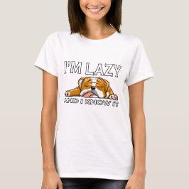 Ik ben lui en dat weet ik Engelse Bulldog T-shirt