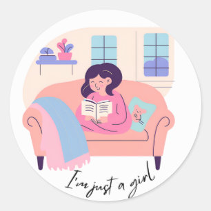 "Ik ben maar een meisje" Sticker lezen
