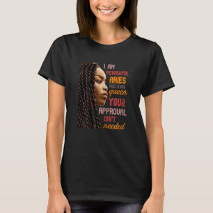 Ik ben machtige Aries Melanin Queen African Americ T-shirt