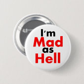 Ik ben Mad als Hell Button (Voorkant /achterkant)