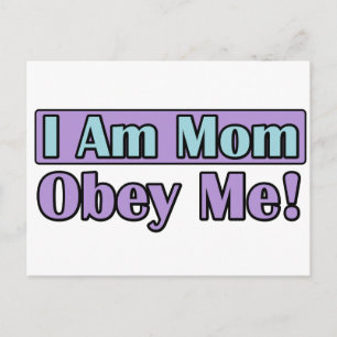 Ik ben mama, Obey me! Briefkaart
