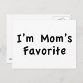 Ik ben mam's favoriet briefkaart (Voorkant / Achterkant)