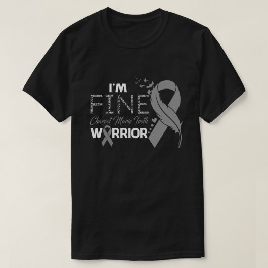 Ik ben Marie Tooth Warrior Awareness Fea T-shirt (Design voorkant)