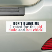 Ik ben me niet schuldig bumpersticker (Op auto)