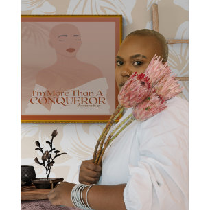 Ik ben meer dan een veroveraar Christelijk geloof Perfect Poster