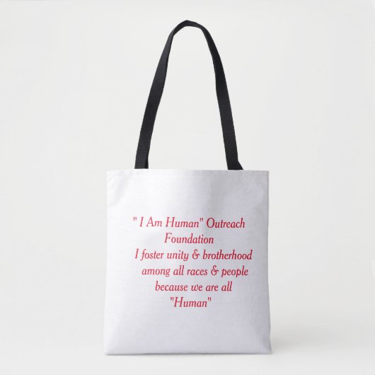 "Ik ben menselijk" Canvas tas (Voorkant)