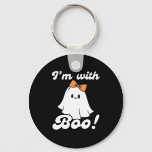 Ik Ben Met Boo Funny Retro Stijl Sleutelhanger