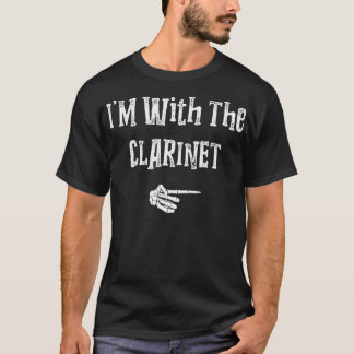 Ik ben met Clarinet Halloween Costume Funny Couple T-shirt