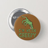 Ik ben met CREEPY Button (Voorkant /achterkant)