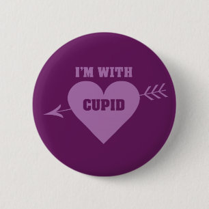 IK BEN MET CUPID knopen Ronde Button 5,7 Cm