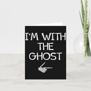 Ik ben met de geest grappige Halloween kostuum kop Kaart