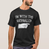 Ik ben met de Marshmallow Funny Matching Halloween T-shirt (Voorkant)